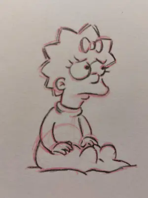 Matt Groening - originele productietekening - Maggie - ingelijst + certificaat kopen? Bied vanaf 85!