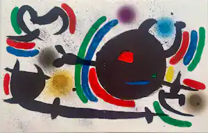 Joan Miro - "Litografía original X" 1970. Werkverzeichnis Cramer 160; Mourlot 866 vendu pour 95€ !