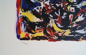Theo Wolvecamp - grote abstracte zeefdruk - 1990 kopen? Bied vanaf 235!