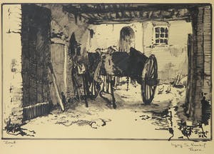 Arie Zwart - Stifttekening, Ingang van de Neuhof Thorn - Ingelijst kopen? Bied vanaf 60!