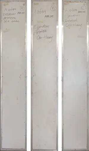 Jean van Wijk - Drieluik, Cadens over rode rechthoek (Zeer groot) kopen? Bied vanaf 100!