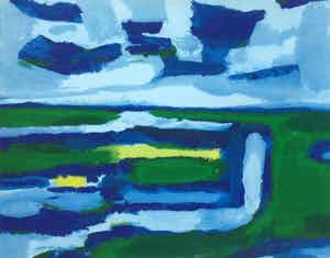 Gerrit Benner - C4297 - Landschap verkocht voor € 3000!