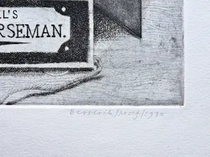 Herman Berserik - Zeldzame 1970 proefdruk Ets met persoonlijke opdracht - gesigneerd kopen? Bied vanaf 32!