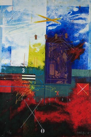 Piotr Konkel - Zeefdruk en collage, Andromeda kopen? Bied vanaf 35!
