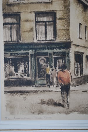 Roger Hebbelinck - Amsterdam met de Westertoren - ets/aquatint oplage 100 kopen? Bied vanaf 50!