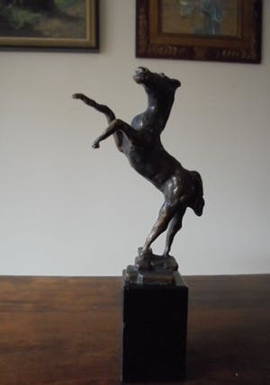 Ruurd Hallema - steigerend paard-prachtig patina kopen? Bied vanaf 175!