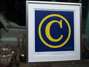 Rob Scholte - Ingelijste zeefdruk , Copyright – lijst: 112 x 108 cm – Expositie in De Fundatie kopen? Bied vanaf 250!