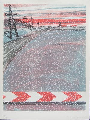 Jan Cremer - Zeefdruk. "Sneeuw". kopen? Bied vanaf 175!