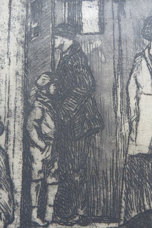 Albert Neuhuys - Stadsgezicht met figuren voor een Chinees kroegje. kopen? Bied vanaf 35!