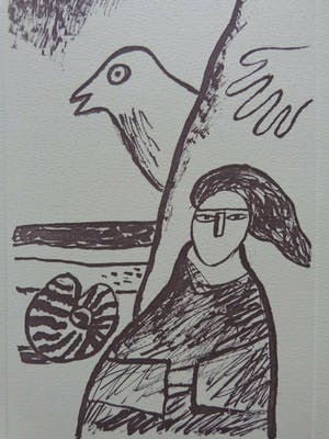 Corneille - VROUW / FEMME / ZW-W LITHO / 28x21cm / SIG / 1998 kopen? Bied vanaf 40!