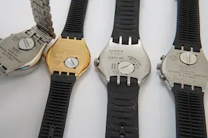 57 -  Diveren Stalen Unisex polhorloges met band van het merk Swatch kopen? Bied vanaf 20!