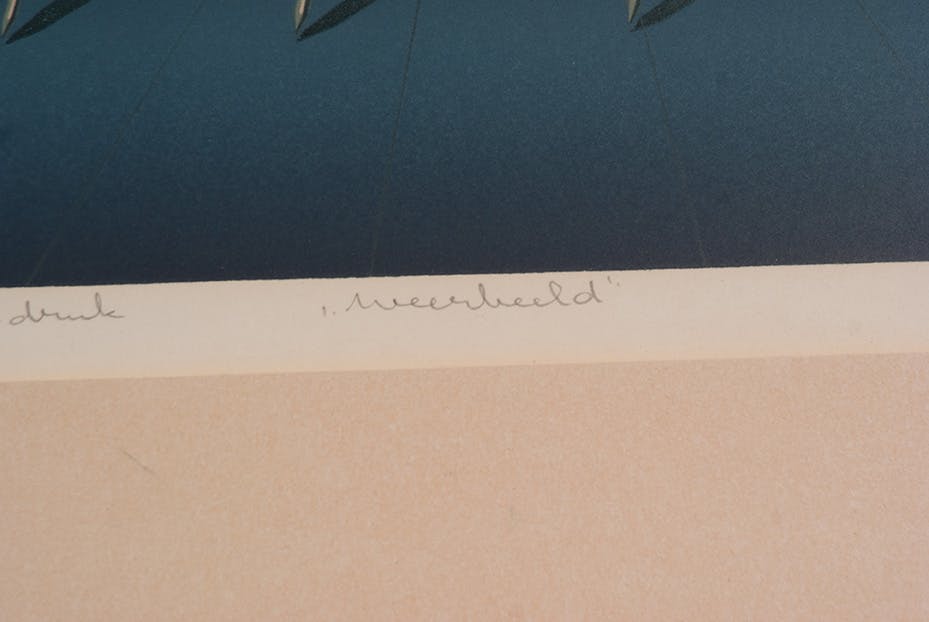 Hans Luiken - Linosnede - Weerbeeld kopen? Bied vanaf 21!