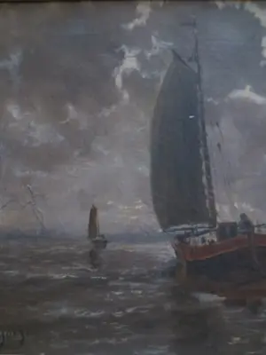 Willem Jansen - (1923-1992) Riviergezicht Dordrecht kopen? Bied vanaf 150!