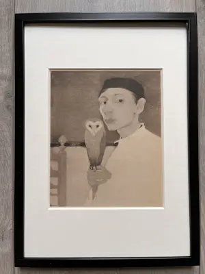 Jan Mankes - Originele Heliogravure Zelfportret met Uil 1923 kopen? Bied vanaf 165!