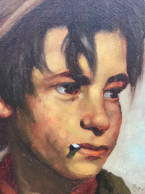 Jeanne van Hall - Rokend Jongetje kopen? Bied vanaf 25!