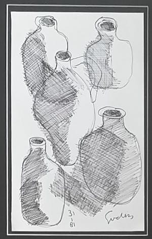 Siep van den Berg - Amphora vazen - inkt tekening kopen? Bied vanaf 75!