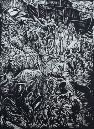 Walther Klemm - Houtsnede: Noach Landt kopen? Bied vanaf 45!