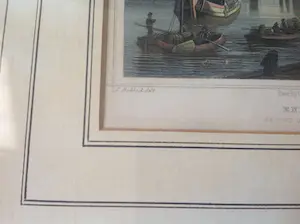 Johann Gabriel Friedrich Poppel - Enkhuizen. Gezigt op de Buitenhaven. kopen? Bied vanaf 15!