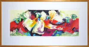 Tilly Wils - Zeefdruk, Papavers - Ingelijst (Groot) verkocht voor € 50!