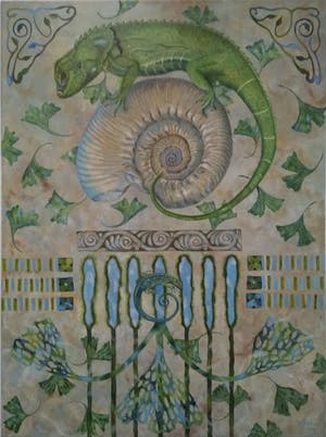 An Luthart - Zonder Titel (''Reptiel op ammoniet'') 2004 kopen? Bied vanaf 1!