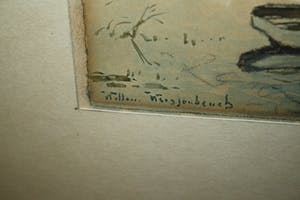 Willem Weissenbruch - visser in de polder kopen? Bied vanaf 395!