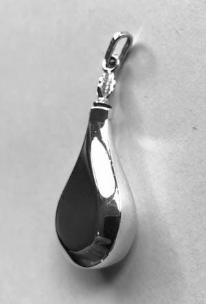 1e gehalte Zilver - 925 - parfumflesje met dop - hanger - meester en gehalte tekens kopen? Bied vanaf 50!