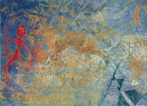 Chabab Tayefeh Mohajer - Gemengde druktechniek, Lot van 11 abstracte composities + boek kaufen? Bieten Sie von 300!