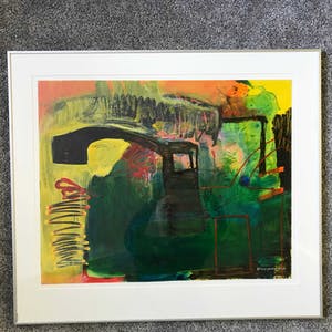 Conny Spuybroek - Gemengde techniek op papier - Heimwee naar de haven 11 - Ingelijst kopen? Bied vanaf 25!
