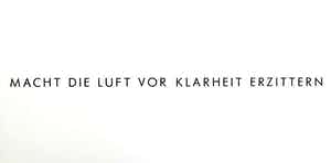 Gerhard Merz - Macht die Luft vor Klarheit erzittern verkocht voor € 90!