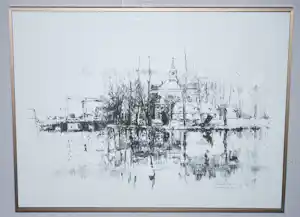 Ton Albers - Ouderkerk a/d Amstel - litho epreuve 12/90 verkocht voor € 65!