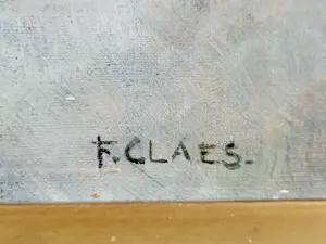 Florent Claes - Bloemstilleven in groene vaas. kopen? Bied vanaf 20!