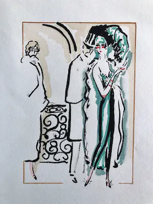 Kees van Dongen - In de garderobe - 1925 kopen? Bied vanaf 300!