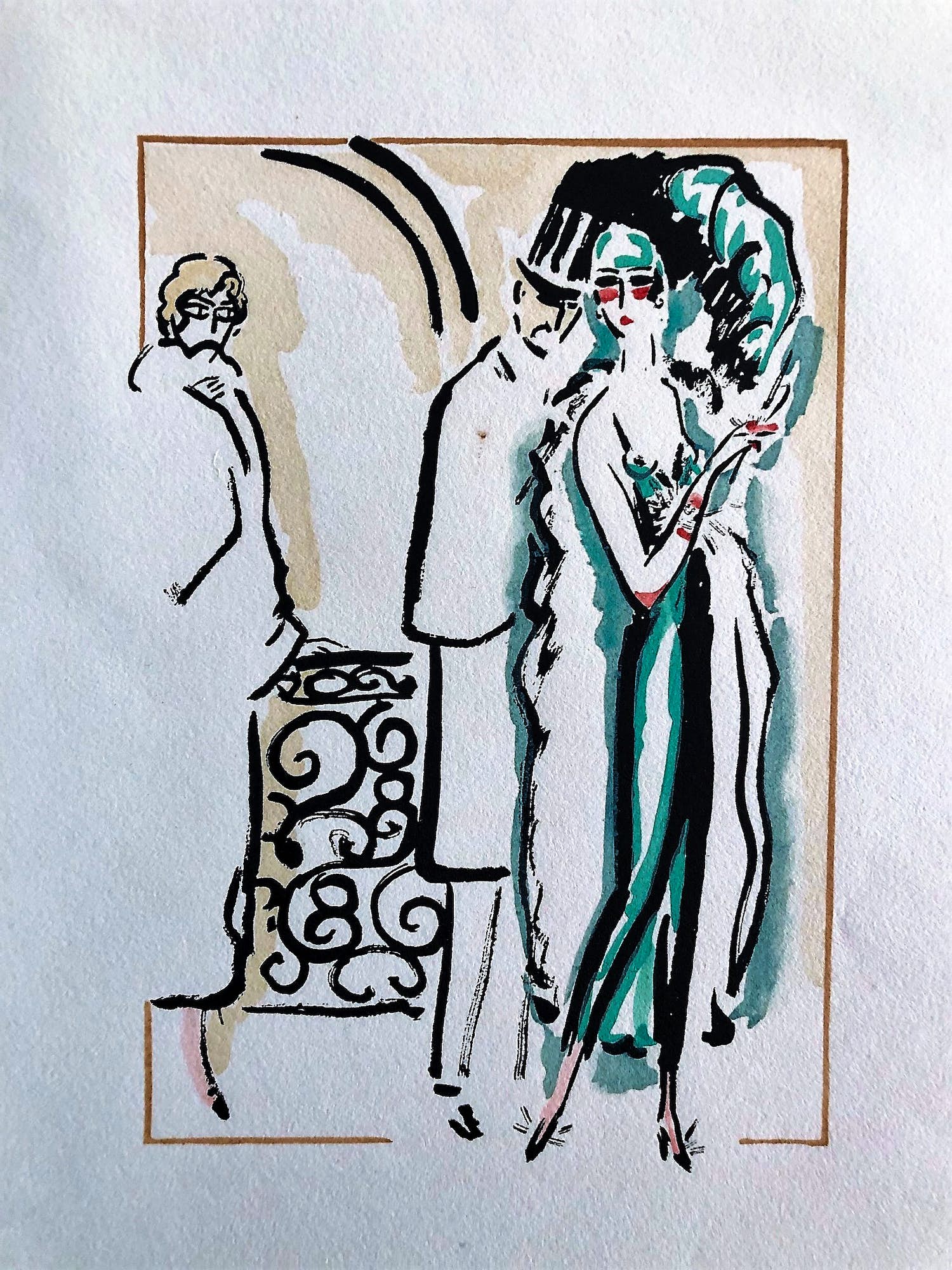 Kees van Dongen - In de garderobe - 1925 kopen? Bied vanaf 300!