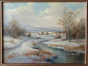 Gerhard Nesvadba - Winterlandschap kopen? Bied vanaf 50!