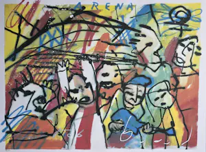 Herman Brood - Arena - ingelijst - EA kopen? Bied vanaf 325!