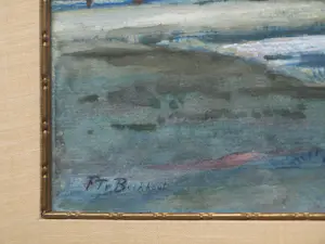 Frederik Teding van Berkhout - Ingelijste aquarel , Duinlandschap kopen? Bied vanaf 60!