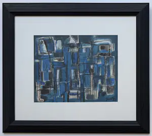 Jaap Nanninga - unieke pastel op papier | 'zonder titel' | 1958 (INGELIJST) kopen? Bied vanaf 2400!