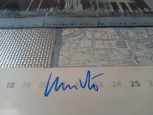 Christo - & Jeanne-Claude, Wrapped Reichstag - Kalenderblatt signiert und große Stoffstück kopen? Bied vanaf 299!