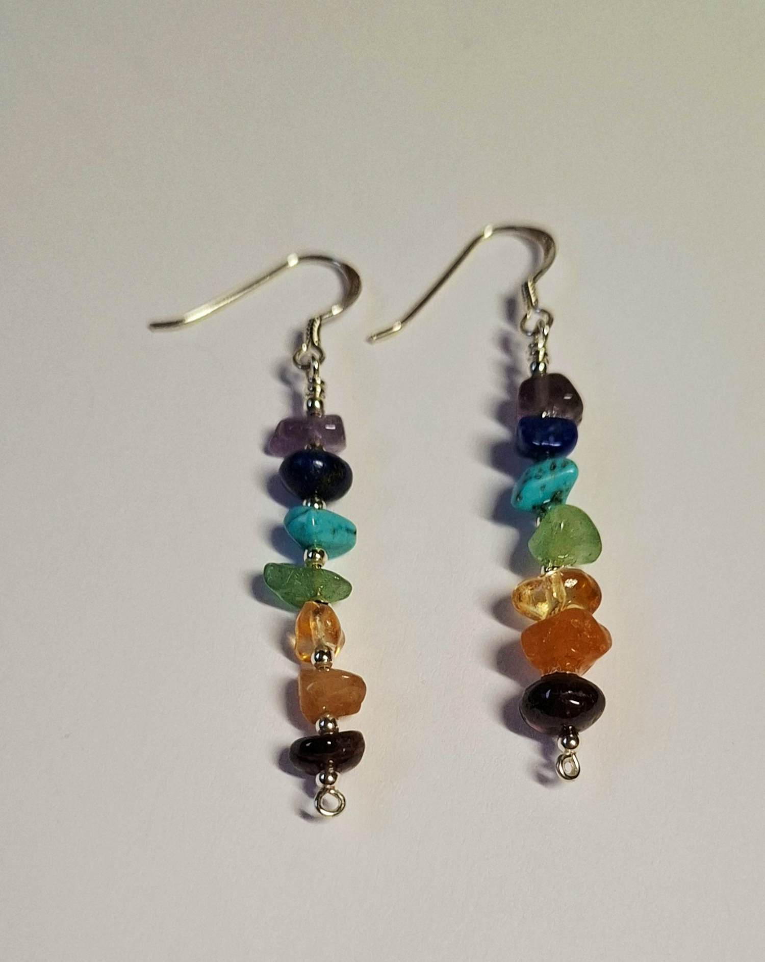 Nieuwe zilveren Chakra oorbellen met edelstenen kopen? Bied vanaf 25!