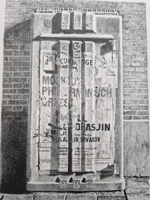 Frans Clement - Grote monochrome litho "Amsterdamse G.E.B. "splitskast" bep. oplage (100) kopen? Bied vanaf 34!