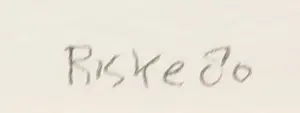 Jan Riske - Inkttekening, Abstracte compositie - Ingelijst kopen? Bied vanaf 1!