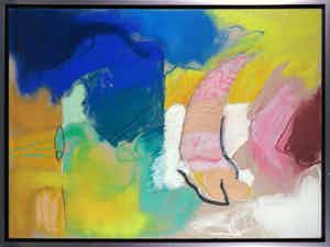 Henk van Vessem - Pastelkrijt, Zonder titel - Ingelijst (Groot) verkocht voor € 1!