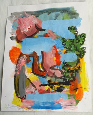 Peter Klashorst - Acrylverf op papier – Abstract 8 – 47,5 x 36 cm - 2016 kopen? Bied vanaf 35!