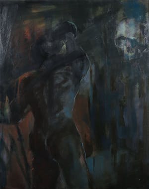 Henk van Doorn - Olieverf op board, ... meets skull - Ingelijst (Groot) kopen? Bied vanaf 100!