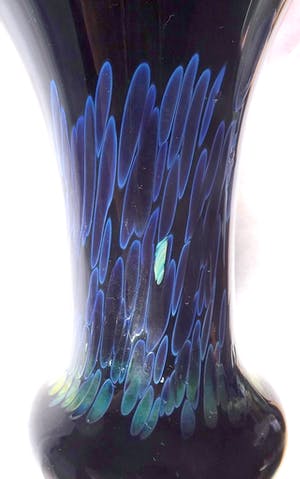 Curiosa - Erwin Eisch voor Glasblaserei Eisch Frauenau - design zwart/ blauwe - gesigneerd kopen? Bied vanaf 1!