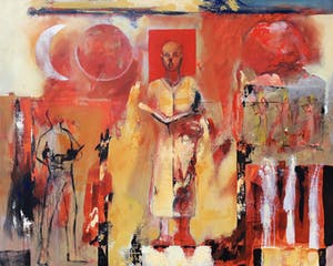 Dick Tasma - Zangers, olieverf op doek (mooi ingelijst, zeer groot) kopen? Bied vanaf 325!