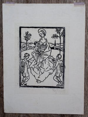 Dietz Edzard - Houtsnede - 1915 kopen? Bied vanaf 45!