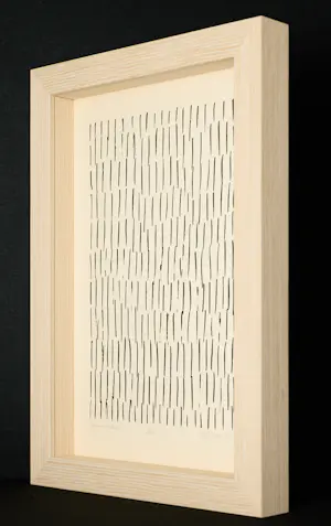 Jan Schoonhoven - Lithografie "VI" - minimalistisches Meisterwerk - hochwertig gerahmt kopen? Bied vanaf 1190!