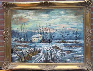 Wilhelmus Enneking - Winterlandschap kopen? Bied vanaf 60!