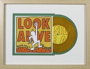 Keith Haring - Look Alive, Both feet on the ground (met ontwerp door Haring) - Ingelijst kopen? Bied vanaf 1!